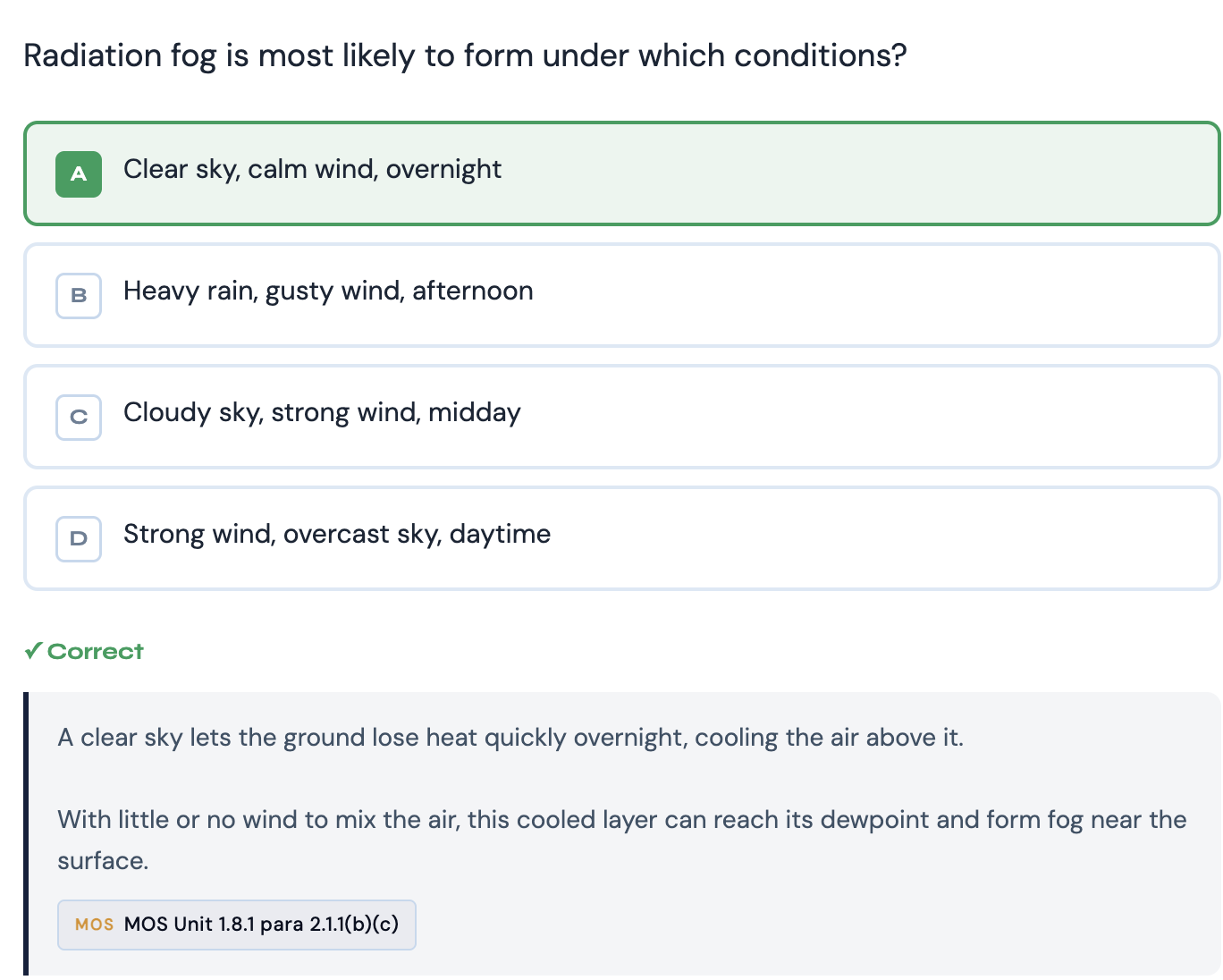 RPLmate study mode question interface